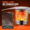 Patio Heater for Outdoor Use, 50000BTU Propane Heater Tall Hammered With Round Table Design, Metal Burner and Wheels